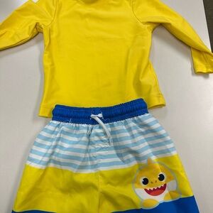 Baby Shark Yellow and Blue Swim Set